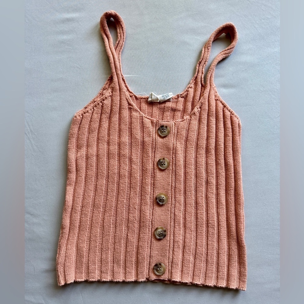 Knit Button Up Tank Top